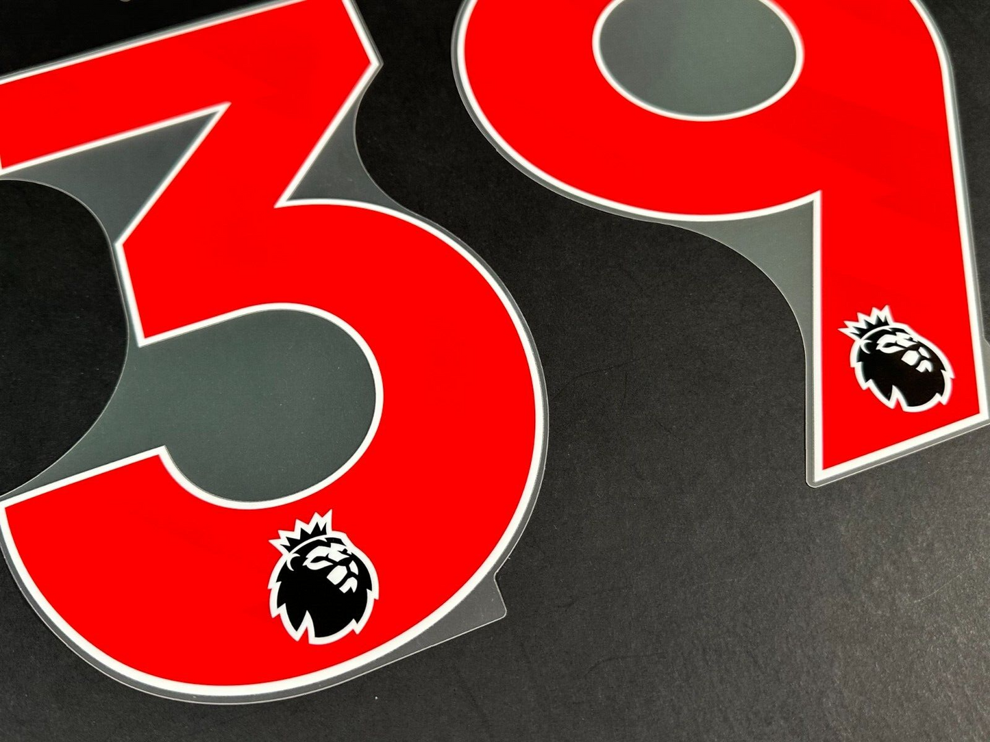 NEWCASTLE UNITED 23-25 BRUNO G. 39 OFFICIAL AVERY DENNISON RED PLAYER SIZE SET