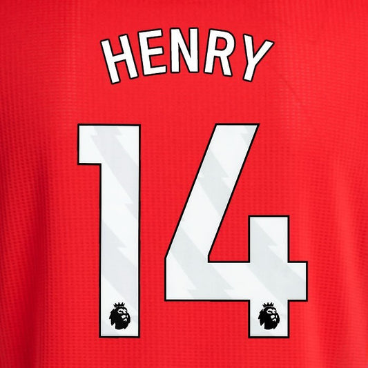 2024 2025 ARSENAL HENRY 14 WHITE HOME OFFICIAL PLAYER SIZE NAMESET