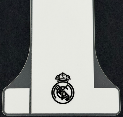 2022 2023 REAL MADRID COURTOIS 1 WHITE AWAY 3RD PLAYER SIZE NAMESET 260MM