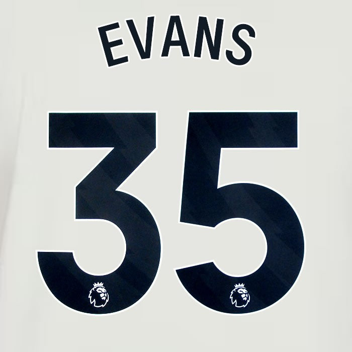 2024 2025 MANCHESTER UNITED EVANS 35 3RD BLACK PLAYER SIZE NAMESET