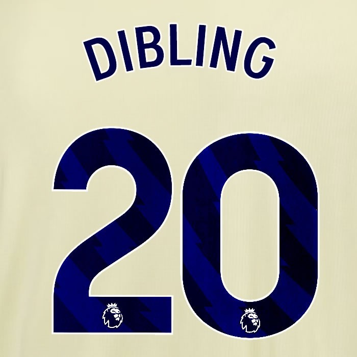 2025 2026 EVERTON DIBLING 20 OFFICIAL BLUE AWAY PLAYER SIZE NAMESET