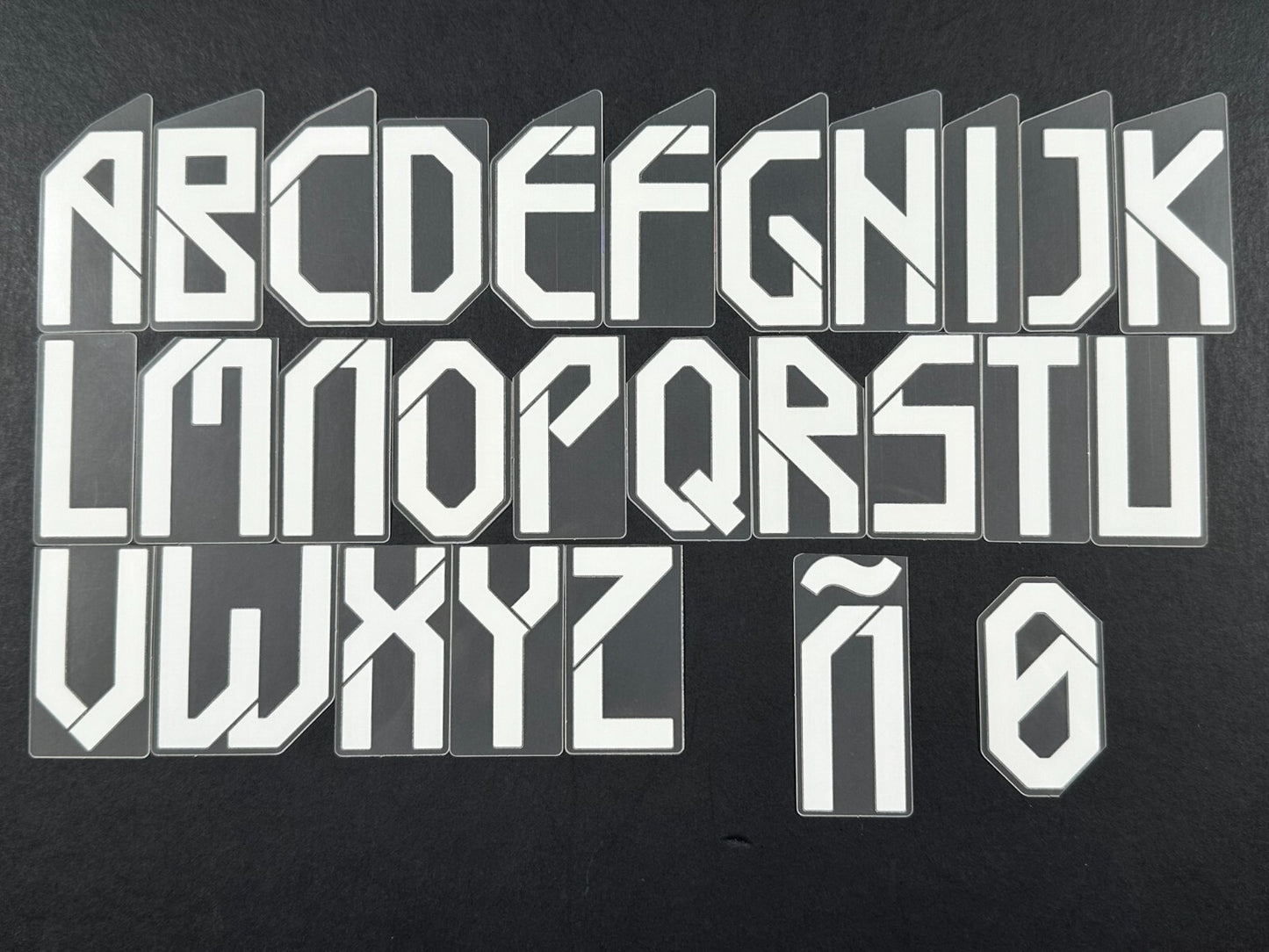2021 2022 OFFICIAL AVERY DENNISON REAL MADRID AWAY 3RD PLAYER SIZE LETTERS 50MM