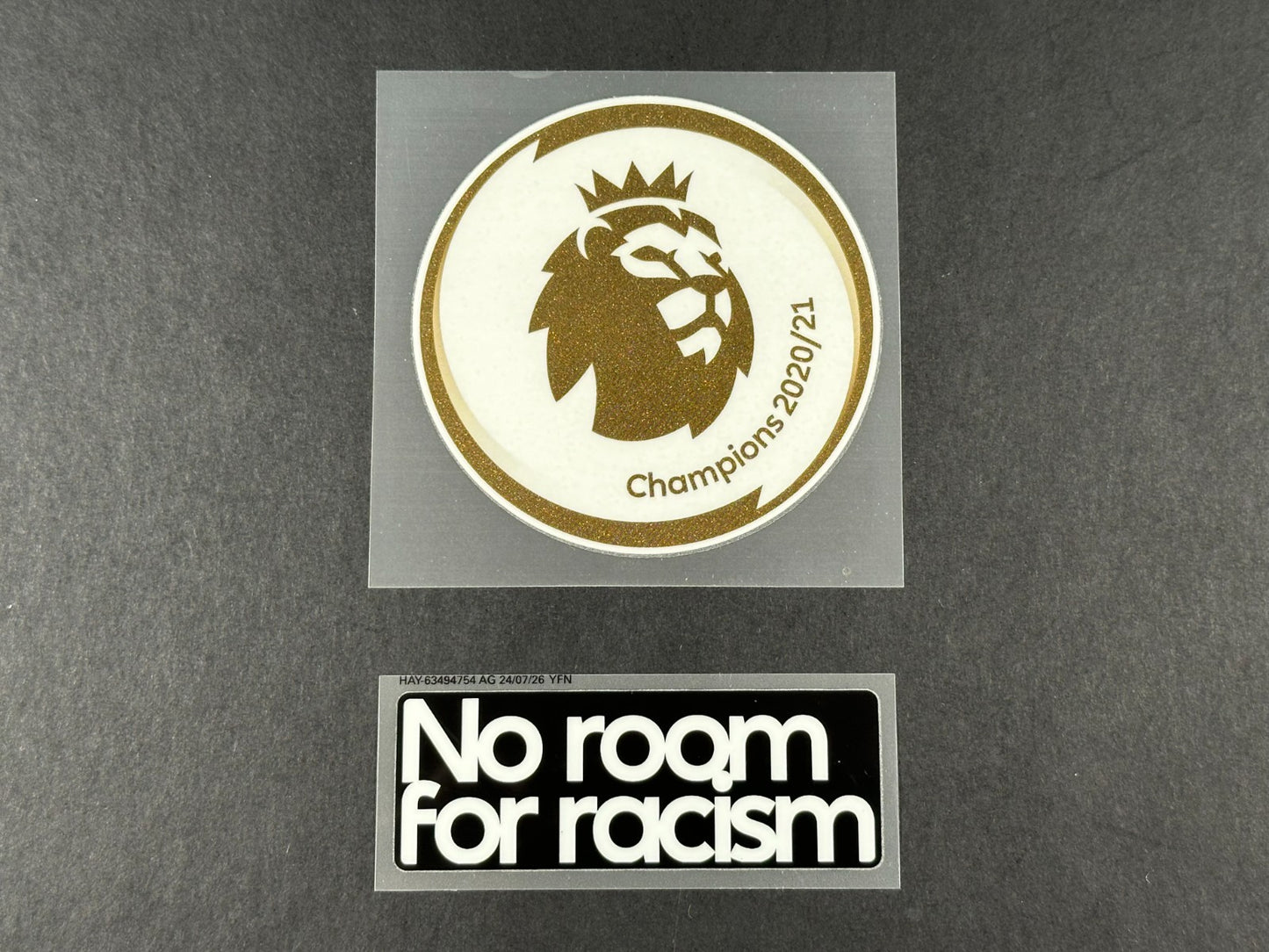 2020 2021 OFFICIAL MANCHESTER CITY CHAMPIONS PLAYER SIZE SLEEVE PATCH SET 80mm