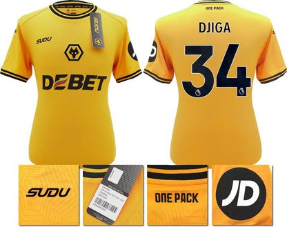 BNWT 2024 2025 WOLVES SUDU HOME SHIRT DJIGA 34