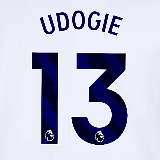 2024 2025 TOTTENHAM UDOGIE 13 BLUE HOME PLAYER SIZE NAME SET