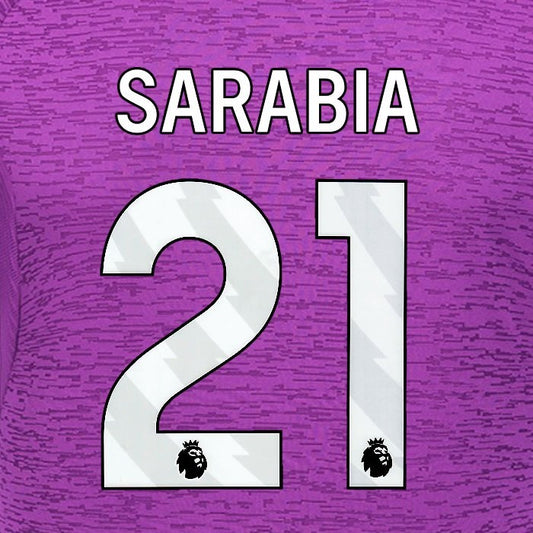 2024 2025 WOLVES 3RD WHITE SARABIA 21 OFFICIAL PLAYER SIZE NAMESET