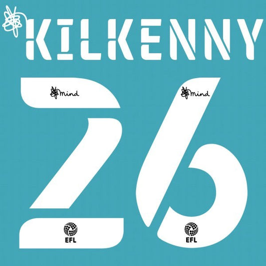 BOURNEMOUTH 2020 2021 OFFICIAL KILKENNY 26 ELMS AWAY PLAYER SIZE NAME SET