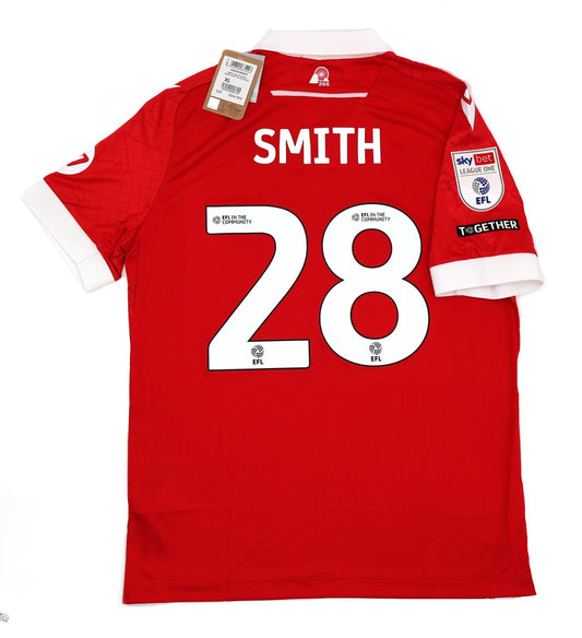 BNWT 2024 2025 WREXHAM A.F.C MACRON HOME SHIRT SMITH 28 + PATCHES / XL