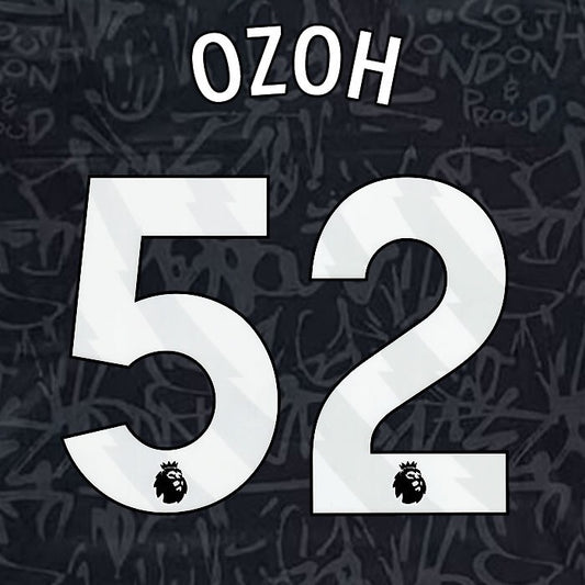 2023 2024 OFFICIAL CRYSTAL PALACE OZOH 52 WHITE 3RD PLAYER SIZE NAMESET