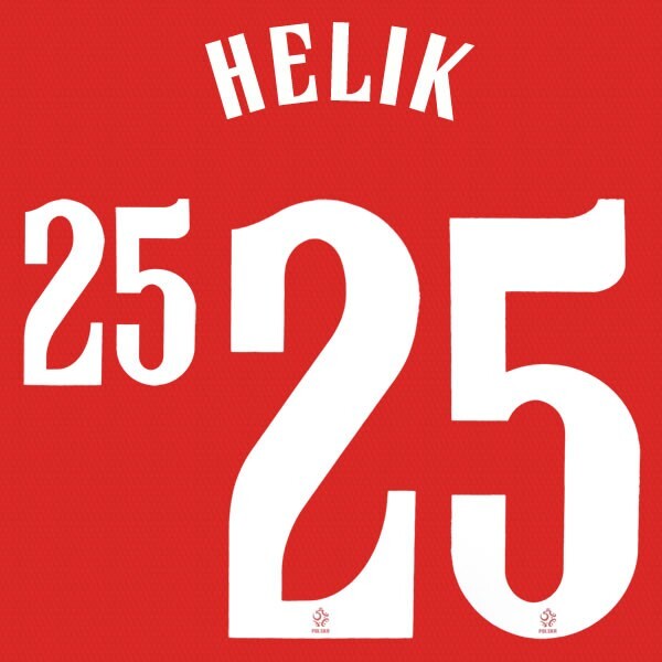 2020 2021 OFFICIAL POLAND HELIK 25 AWAY WHITE PLAYER SIZE NAMESET