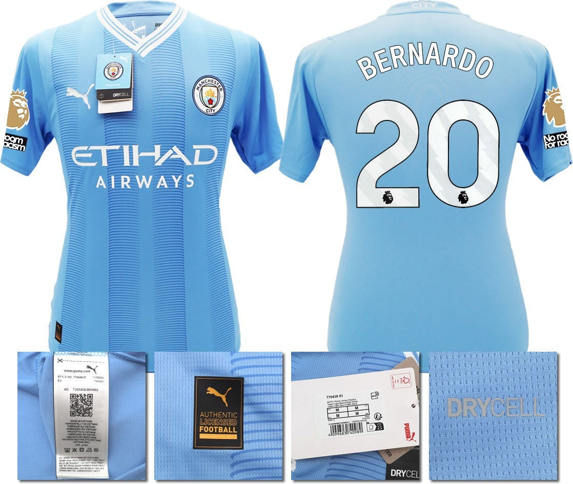 BNWT 2023 2024 MAN CITY PUMA HOME BERNARDO 20 + PATCHES SHIRT MEN'S XXL