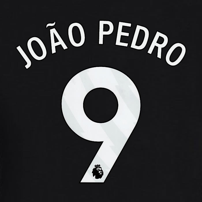 2023 2024 BRIGHTON JOAO PEDRO 9 OFFICIAL WHITE AWAY PLAYER SIZE NAME SET