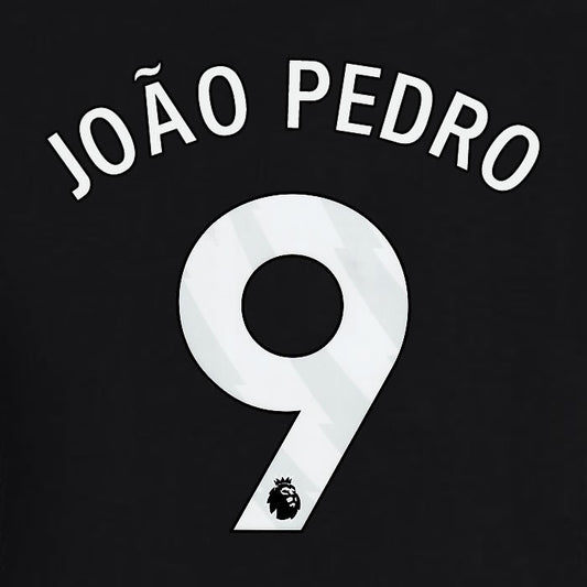 2023 2024 BRIGHTON JOAO PEDRO 9 OFFICIAL WHITE AWAY PLAYER SIZE NAME SET