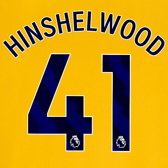 2024 2025 OFFICIAL BRIGHTON HINSHELWOOD 41 AWAY BLUE PLAYER SIZE NAMESET