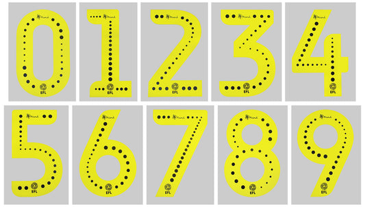 2019 2020 OFFICIAL EFL FOOTBALL LEAGUE YELLOW PLAYER SIZE MIND SHIRT NUMBERS