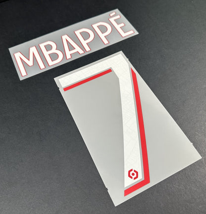 2023 2024 PSG MBAPPE 7 OFFICIAL MONBLASON HOME PLAYER SIZE NAME SET