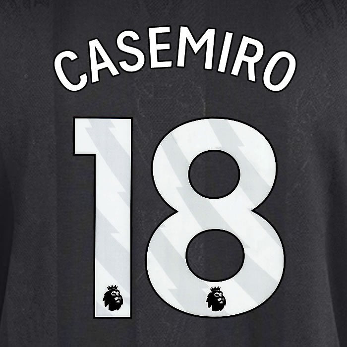 2025 2026 MANCHESTER UNITED CASEMIRO 18 3RD WHITE PLAYER SIZE NAMESET