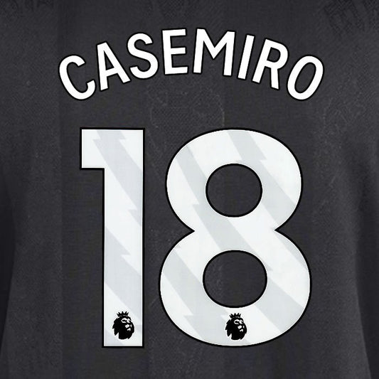 2025 2026 MANCHESTER UNITED CASEMIRO 18 3RD WHITE PLAYER SIZE NAMESET