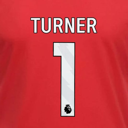 2023 2024 OFFICIAL NOTTINGHAM TURNER 1 WHITE HOME PLAYER SIZE NAMESET