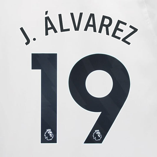 2023 2024 MAN CITY J. ALVAREZ 19 BLACK AWAY PLAYER SIZE NAME SET