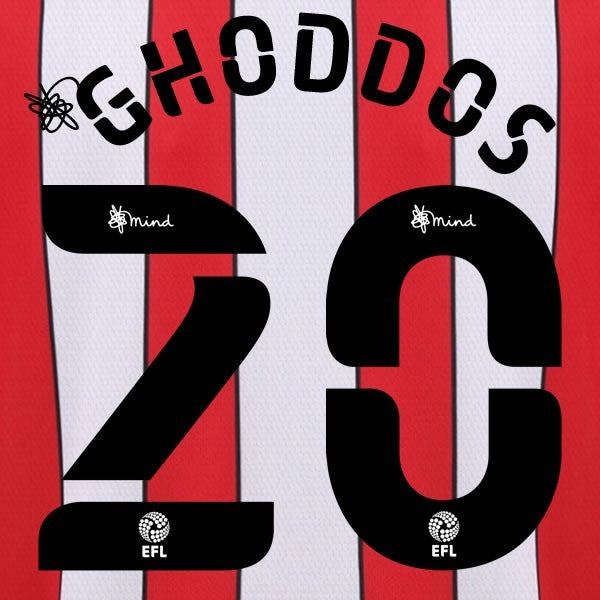 BRENTFORD 2020 2021 OFFICIAL GHODDOS 20 HOME PLAYER SIZE NAME SET