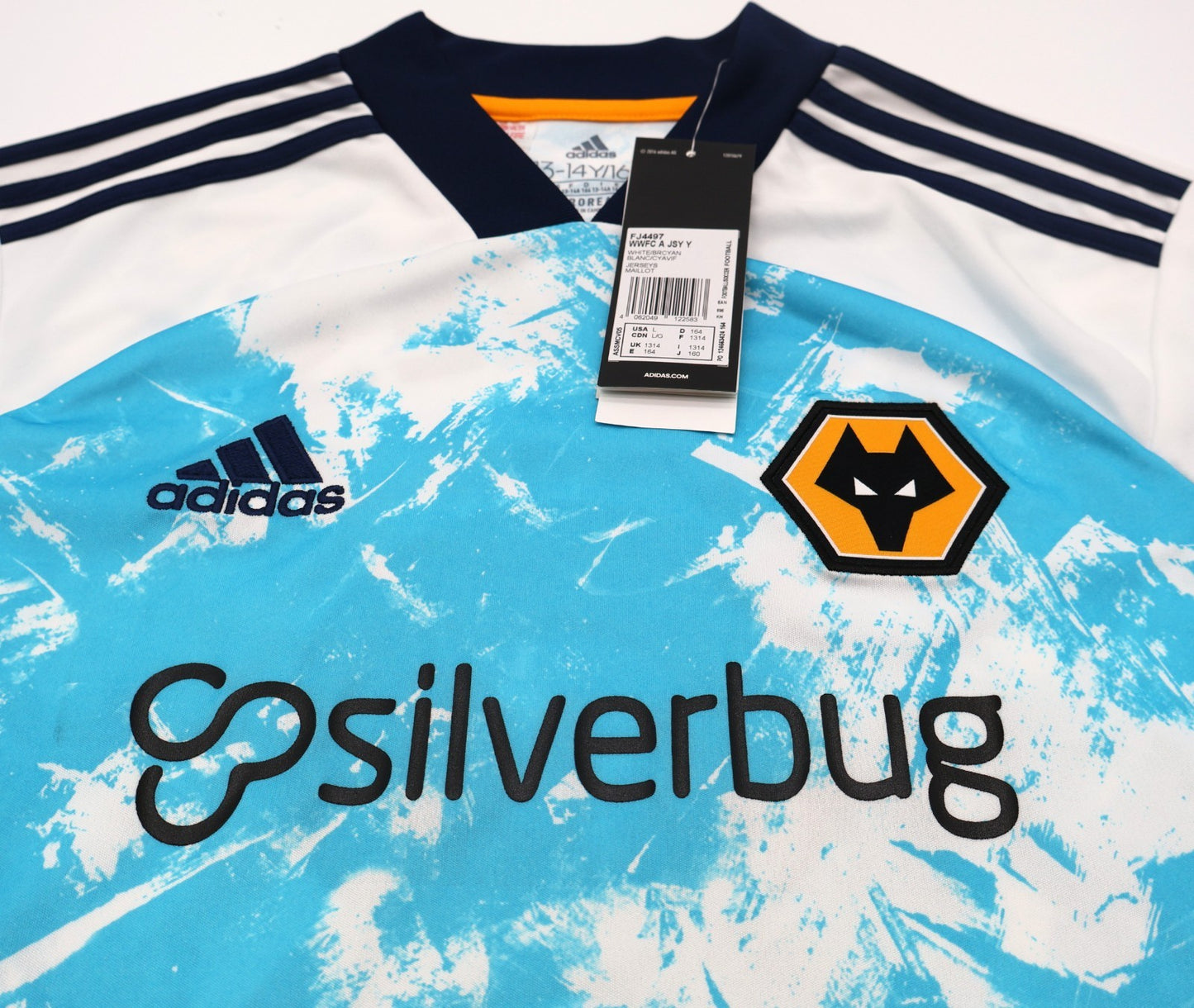 BNWT 2020 2021 WOLVES AWAY ADIDAS FOOTBALL SHIRT NEVES 8 KIDS 13-14 YEARS