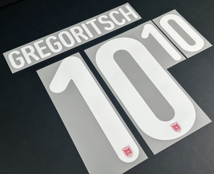 AUSTRIA 2024 2025 OFFICIAL GREGORITSCH 10 HOME PLAYER SIZE NAMESET