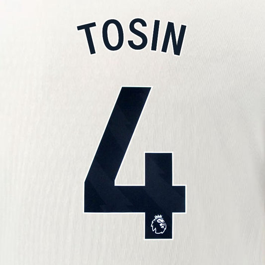 2025 2026 OFFICIAL CHELSEA TOSIN 4 BLACK AWAY PLAYER SIZE NAMESET