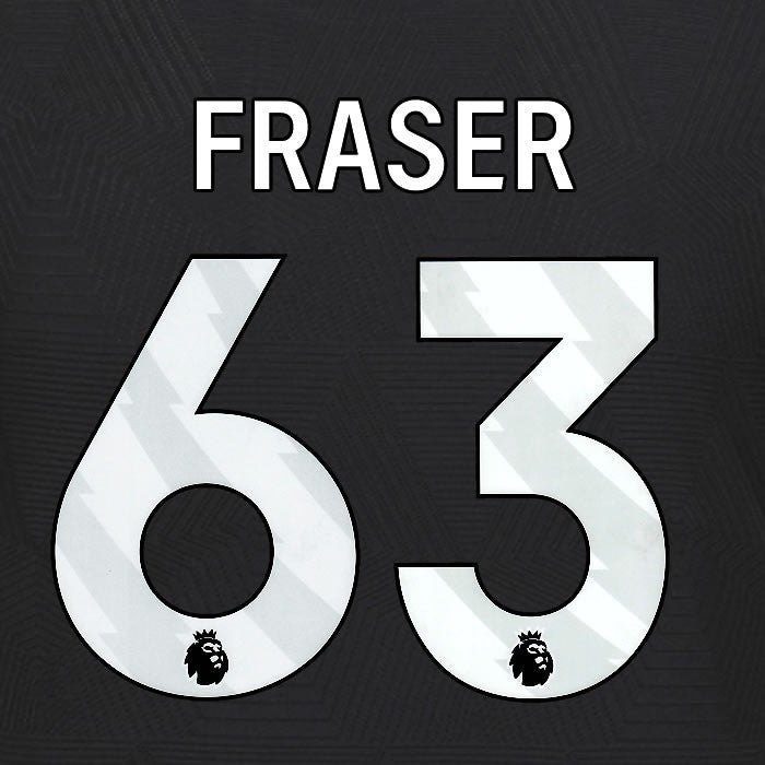 2024 2025 WOLVES AWAY WHITE FRASER 63 OFFICIAL PLAYER SIZE NAMESET