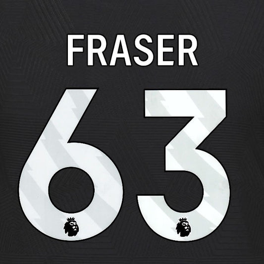 2024 2025 WOLVES AWAY WHITE FRASER 63 OFFICIAL PLAYER SIZE NAMESET