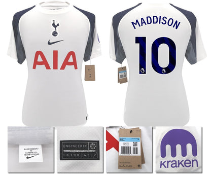 BNWT 2025 2026 TOTTENHAM NIKE HOME MADDISON 10 + PATCHES SHIRT MEN'S