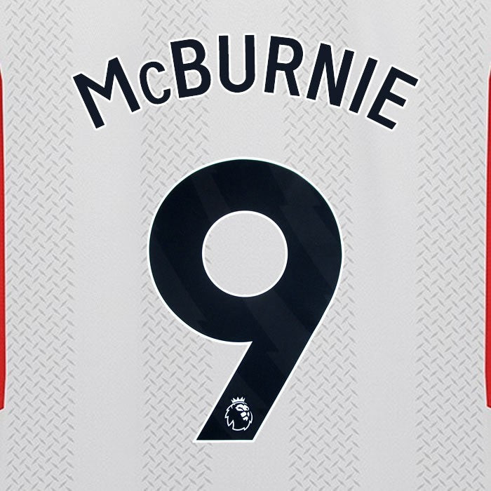 2023 2024 SHEFFIELD UNITED OFFICIAL McBURNIE 9 BLACK 3RD PLAYER SIZE NAMESET