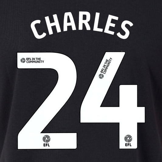 25 26 SOUTHAMPTON FC CHARLES 24 OFFICIAL WHITE HOME PLAYER SIZE NAME SET 230MM