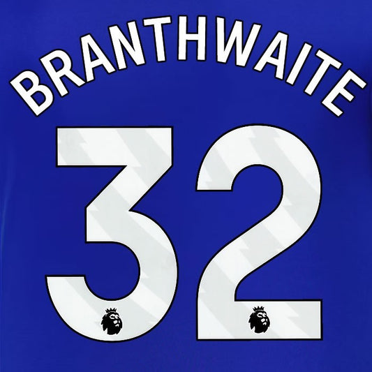2024 2025 EVERTON BRAITHWAITE 32 OFFICIAL WHITE HOME PLAYER SIZE NAMESET