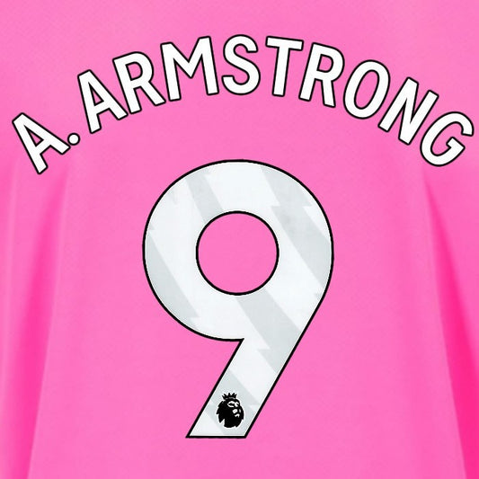 2024 2025 OFFICIAL SOUTHAMPTON A ARMSTRONG 9 WHITE 3RD PLAYER SIZE NAME SET