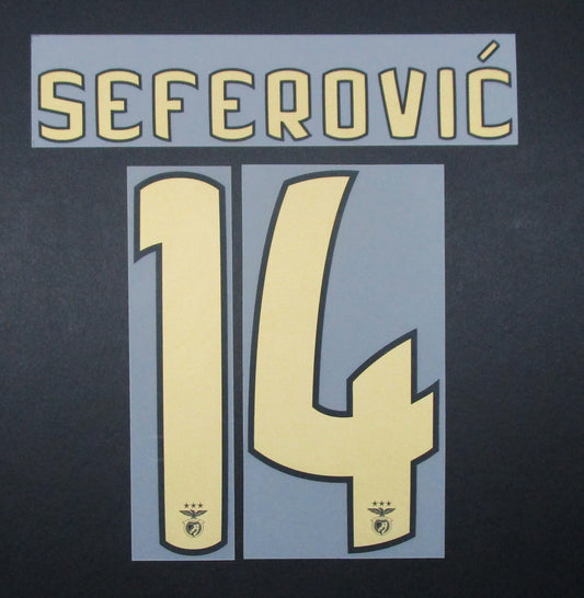 BENFICA 2020 2021 OFFICIAL SEFEROVIC 14 HOME PLAYER SIZE NAMESET
