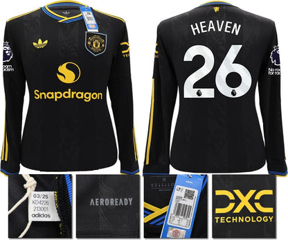 BNWT 2025 2026 MANCHESTER UNITED ADIDAS 3RD SHIRT LS HEAVEN 26 + PATCSHES