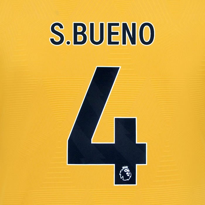 2024 2025 WOLVES HOME BLACK S. BUENO 4 OFFICIAL PLAYER SIZE NAMESET