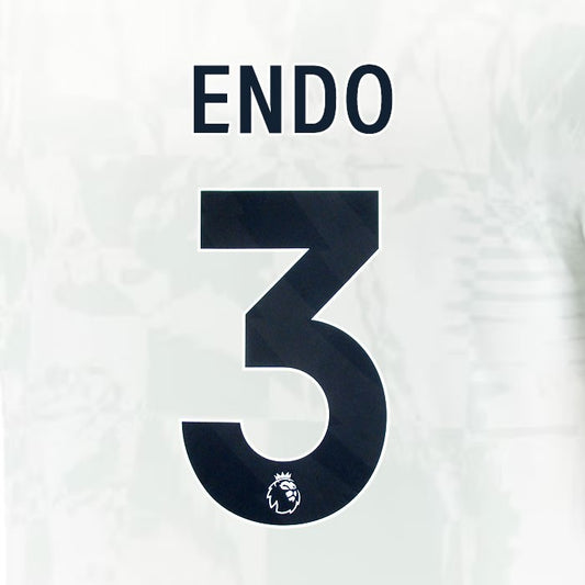 2024 2025 OFFICIAL LIVERPOOL ENDO 3 BLACK 3RD PLAYER SIZE NAMESET