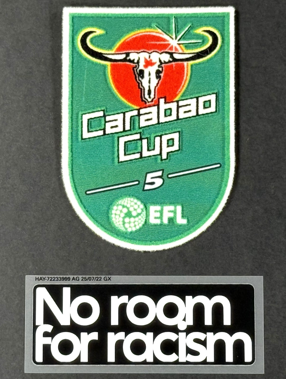2025 2026 ASTON VILLA EFL CARABAO CUP & NO ROOM FOR RACISM SLEEVE PATCHES