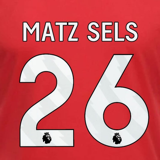 2023 2024 OFFICIAL NOTTINGHAM MATZ SELS 26 WHITE HOME PLAYER SIZE NAMESET