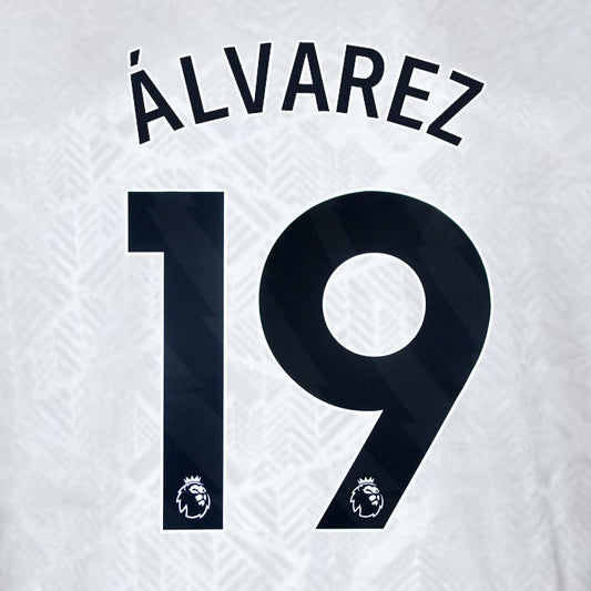 2024 2025 WEST HAM ALVAREZ 19 OFFICIAL 3RD BLACK PLAYER SIZE NAMESET