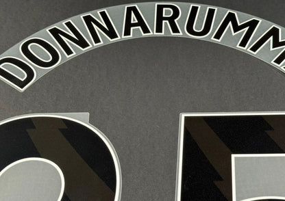 2025 2026 MANCHESTER CITY DONNARUMMA 25 BLACK 3RD PLAYER SIZE NAME SET