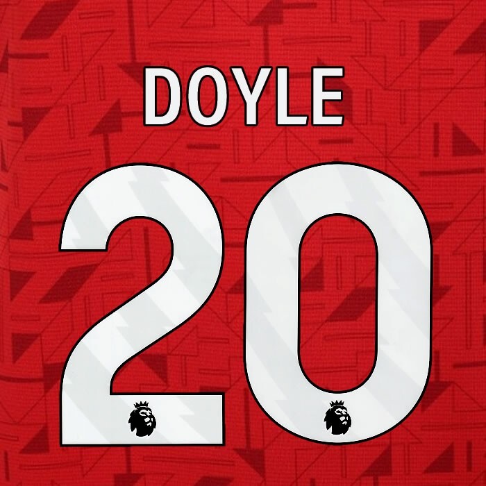 2023 2024 DOYLE 20 OFFICIAL AVERY DENNISON WHITE PLAYER SIZE NAME SET