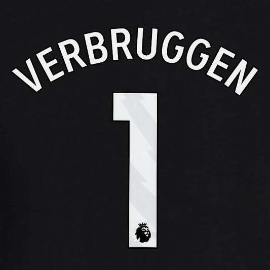 2023 2024 BRIGHTON VERBRUGGEN 1 OFFICIAL WHITE AWAY PLAYER SIZE NAME SET