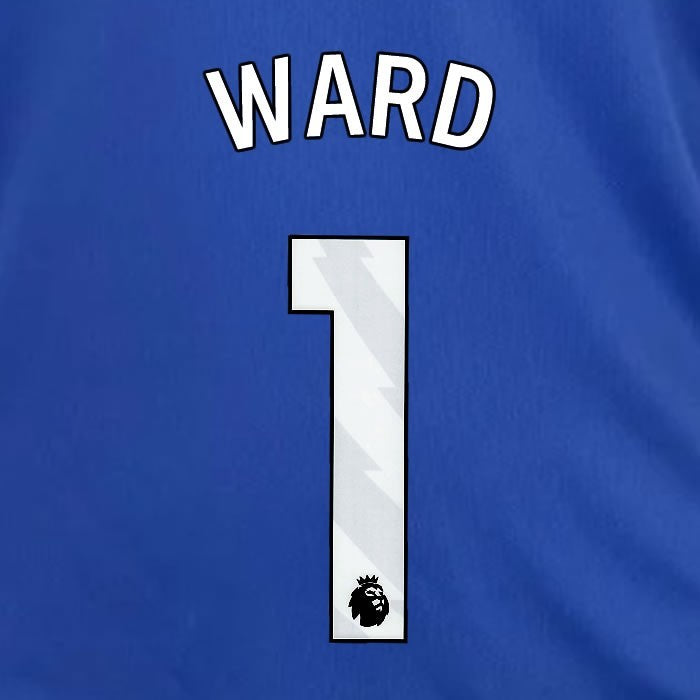 2024 2025 OFFICIAL LEICESTER CITY WARD 1 WHITE HOME PLAYER SIZE NAME SET