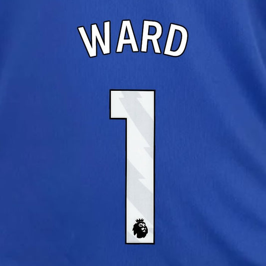 2024 2025 OFFICIAL LEICESTER CITY WARD 1 WHITE HOME PLAYER SIZE NAME SET