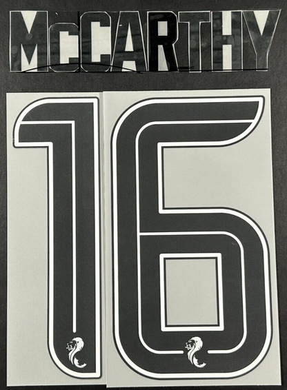 CELTIC 2023-2025 OFFICIAL SPORTING ID McCARTHY 16 HOME PLAYER SIZE NAME SET