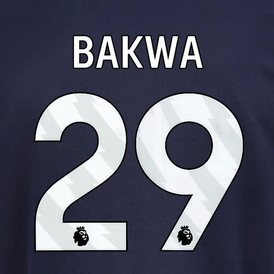 2025 2026 OFFICIAL NOTTINGHAM BAKWA 29 WHITE 3RD PLAYER SIZE NAMESET