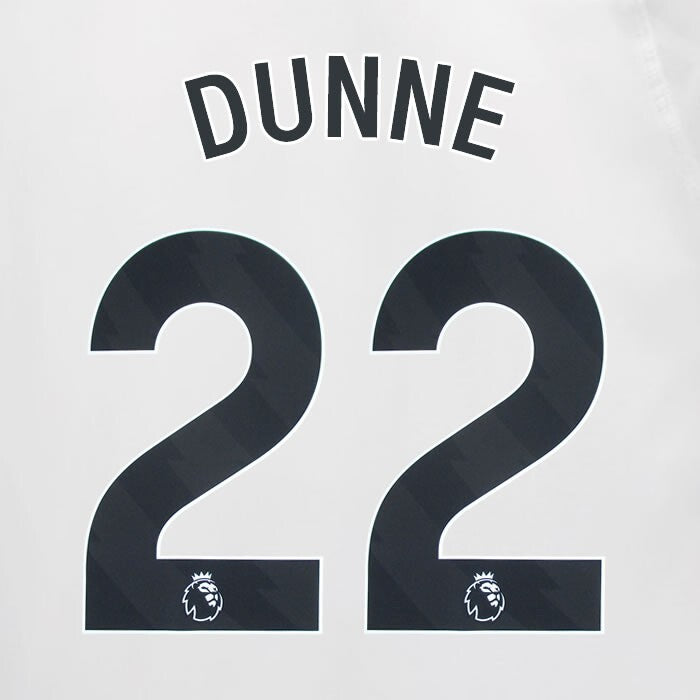 2023 2024 MAN CITY DUNNE 22 BLACK AWAY PLAYER SIZE NAME SET